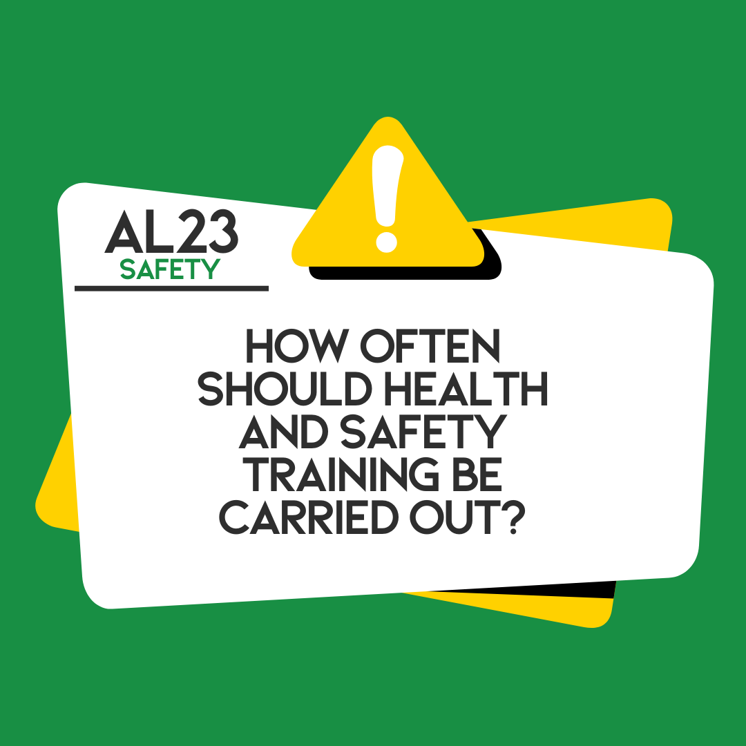 How often should health and safety training happen